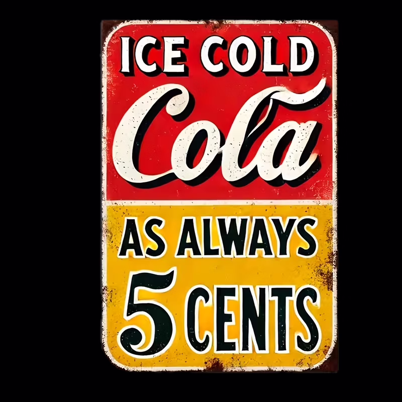 Treplate med coca cola reklame